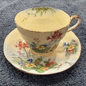 Vintage Aynsley B5137/5 England Fine bone china Tea Cup and Saucer